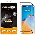 Supershieldz (2 Pack) Designed for Huawei P40 Pro Tempered Glass Screen Protector, (Full Cover) Anti Scratch, Bubble Free (Black)