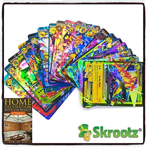 100 Pokemon Flashing Trading Cards Game TCG 20 GX 20 Mega 59 EX 1 Energy Cards Holo Sun and Moon Full Art - Skroutz