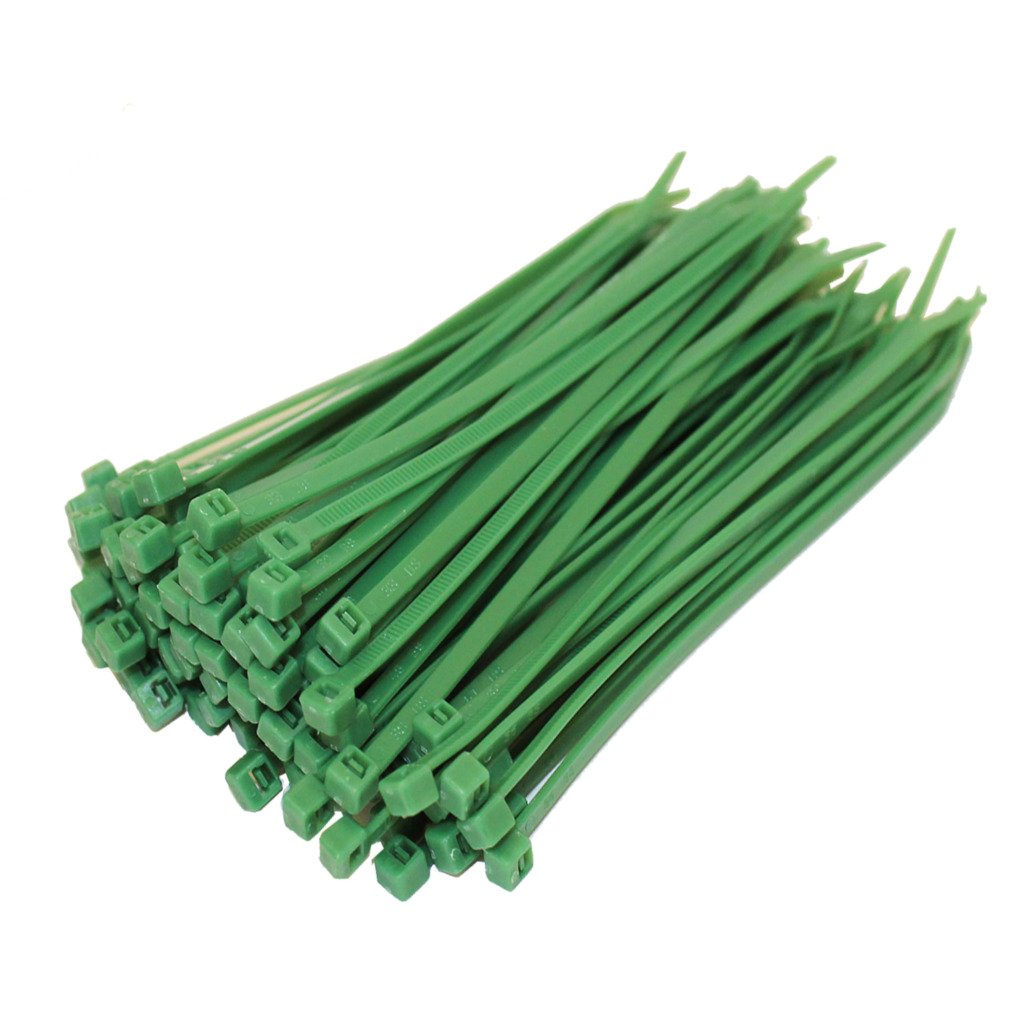 All Trade Direct 200 X Green Cable Ties 100Mm X 2.5Mm Zip Tie Wraps Bases All Sizes Stocked
