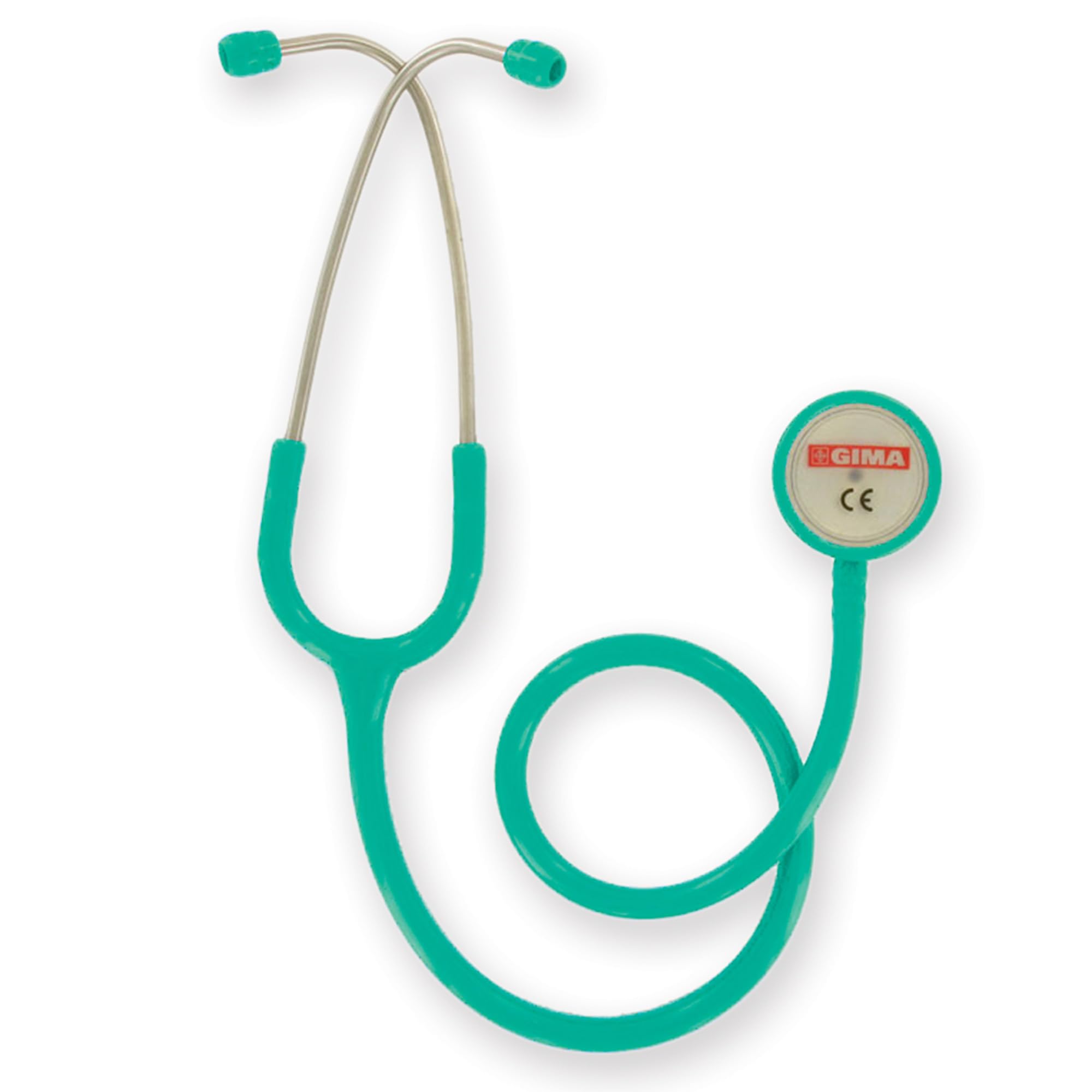 Gima - Classic Dual Head Stethoscope, Green Tube Colour, Littmann Type Stethoscope, Professional Stethoscope
