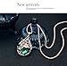 Calors Vitton Rose Gold Plated Flower Water Drop Crystal Long Sweater Chain Pendant Necklace green 8