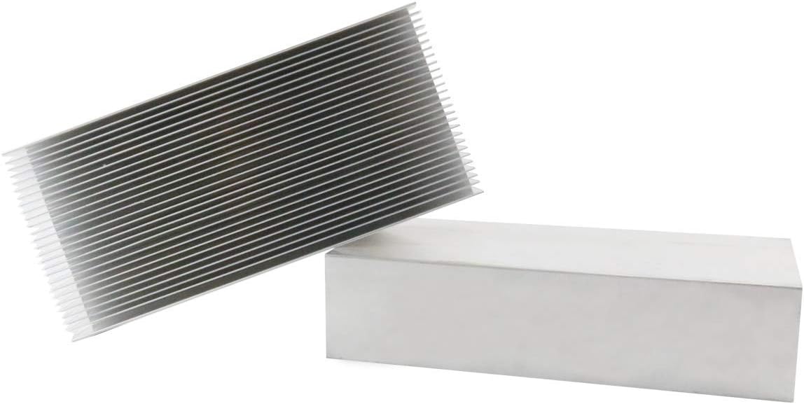 150x69x36mm Aluminum Heat Radiator Heatsink Cooling Fan Silver Tone 2Pcs