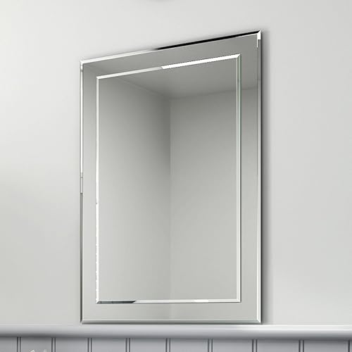 Neue Design BATHROOM MIRROR ON MIRROR Elegant Rectangular WITH SHELF