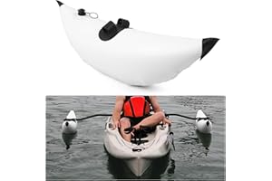 EVGATSAUTO Kayak Outrigger, Inflatable PVC Stabilizer for Fishing Canoe Boat, with Repair Patches, Lightweight and Portable