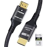 Certified 10K 8K HDMI 2.1 Cable 48Gbps 1.64 FT, Ultra High Speed HDMI Cable Ethernet CEC 4K 240Hz 200Hz 180Hz 165Hz 144Hz 120