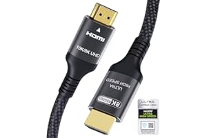 Certified 10K 8K HDMI 2.1 Cable 48Gbps 1.64 FT, Ultra High Speed HDMI Cable Ethernet CEC 4K 240Hz 200Hz 180Hz 165Hz 144Hz 120