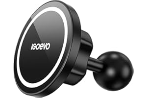 iGoevo 1-Inch B Size Ball Magnetic Phone Mount – Compatible with RAM Bases, Strong Magnet Car Holder for MagSafe and Metal Plate Phones, Dashboard Installation