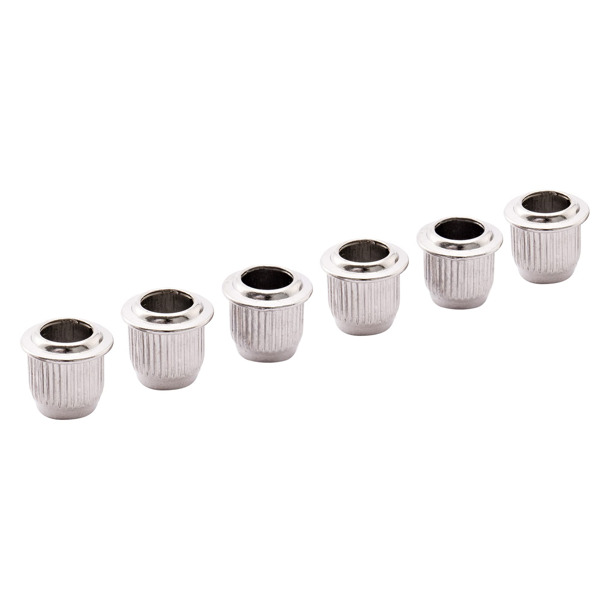 Musiclily Pro 9mm Guitar Tuner Bushings for Electric Guitar Vintage Tuning Pegs Machine Heads, Chrome (Set of 6)