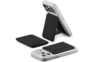 MOFT Magsafe Wallet, 8-Card Holder, Magnetic Phone Stand with Pull to Access Design, RFID Blocking, Angle Adjustment & MOVAS Minimalist Snap Field Wallet for Men Travel Essentials, Jet Black