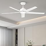 ocioc Ceiling Fans with Lights, 52 inch White