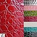 Vinyl Faux Fake Leather Pleather Embossed Shiny Alligator Fabric - Gold - 54