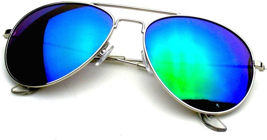 Emblem Eyewear - Sunglasses Vintage Mirror Lens New Men Women Fashion Frame Retro Pilot
