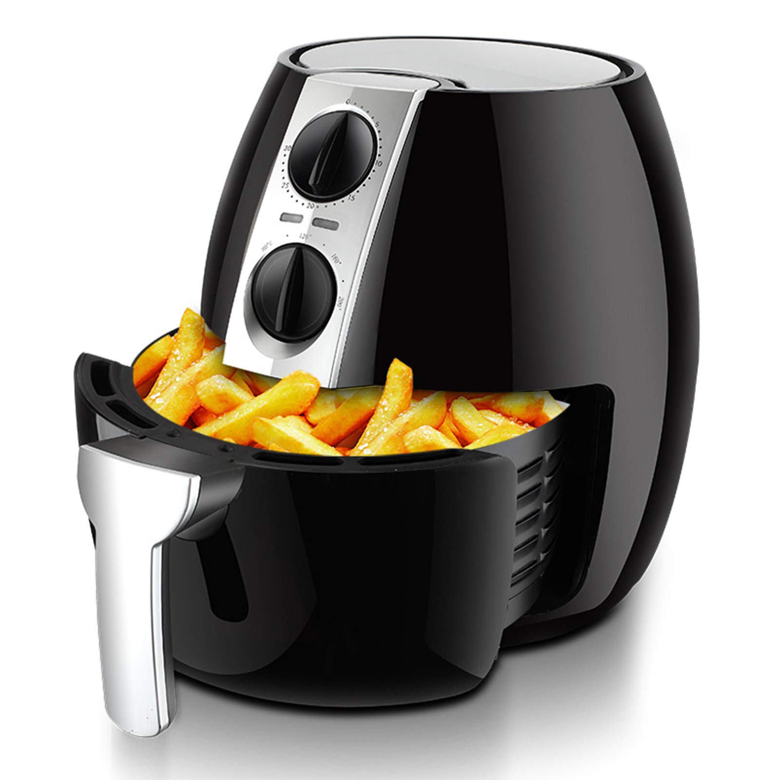 HPH Electric Air Fryer Oven Cooker,Oil-Free Fryer with Non-Stick Fry Basket 30 Min Timer & Auto Shut