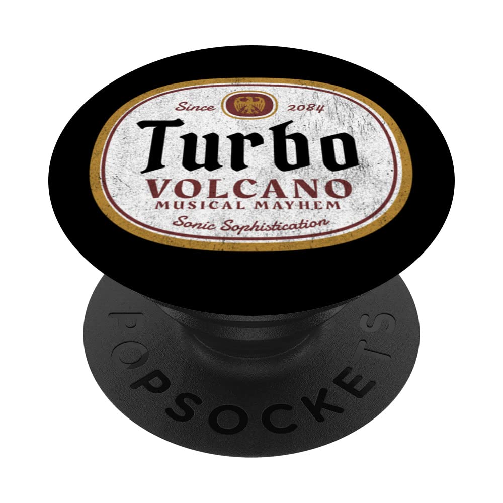 Retro Turbo Volcano Band “Sonic Sophistication” Beer Logo PopSockets Swappable PopGrip