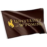 Desert Cactus University of Wyoming UW Flag - 3 x 5 Feet Cowboys Banner, Indoor/Outdoor Durable Fabric, 100% Polyester Design (Style 6)