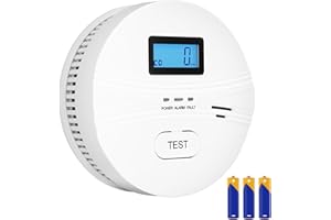 ANTERCITE Smoke Detector Carbon Monoxide Detector Combo, Photoelectric Smoke Detector, Co Smoke Alarm, Easy to Install, for Home