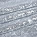 TRLYC 20 Ft X 10 Ft Silver Sequins Backdrop Curtain