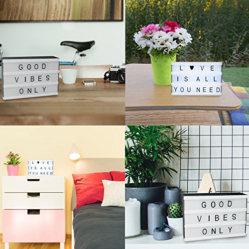 Cinema Light Box, Light Box with Letters, Cinematic Light Box, Light Up Box, Cinema Box, Letter Light Box, Light Up Sign, 100 Letters, LED Light and USB Cable, 5.9" x 3.8" x 1.7"