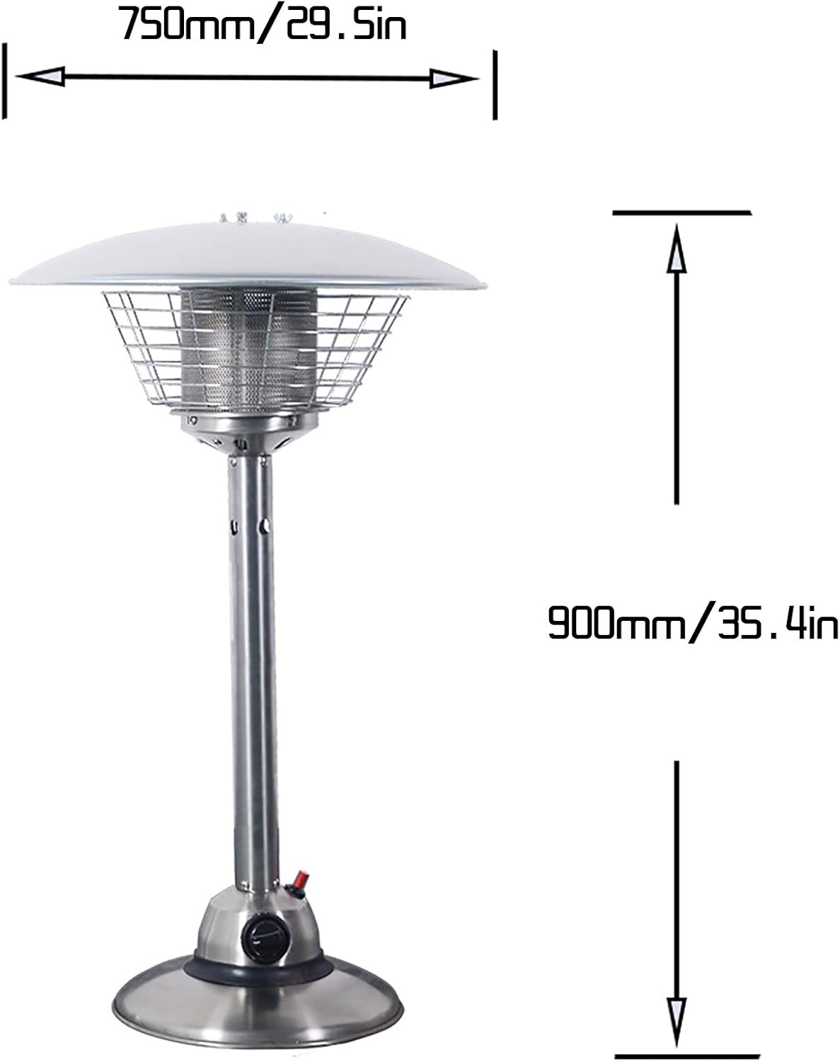 kindle living patio heaters on Amazon Com Charon Tabletop Gas Patio Heater Portable Outdoor Stainless Steel Home Burner Propane Or Butane Gas Bottle Low Energy For Gazebo Garden Camping Garden Outdoor