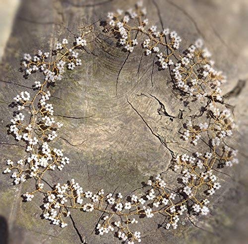 Long Wedding Hair Vine Gypsophila Babies Breath On Gold Wire