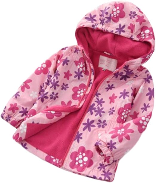 Amazon ディーハウ キッズ ウインドブレーカー アウトドア 裹起毛 キッズ コート アウター ジャケット 長袖 厚手 防寒 秋冬 キュート ファッション ベビー服 女の子 コート ジャケット 通販