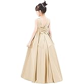 ekidsbridal V-Back Satin A-Line Flower Girl Dress for Pretty Princess Beauty Pageants 327