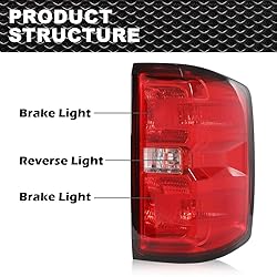 CROSSDESIGN Rear Tail Lights Compatible with Chevy