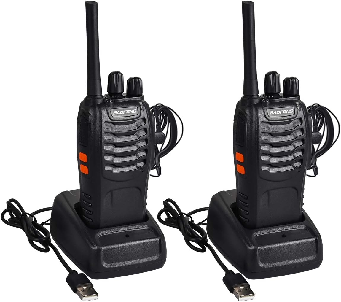 2PCS Walkie Talkie Rechargeable Two Way Radio Walkie Talkies Long Range 16CH Walky Talky with 2PCS Walkie Talkie Rechargeable Two Way Radio Walkie Talkies Long Range 16CH Walky Talky with