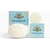 Buffalo Gal Grassfed Beauty - MSM Shampoo Bar + Hyaluronic Hair Conditioner Bar, Solid Bar Shampoo and Conditioner for Hair Growth, Non-Soap, For All Hair Types, Unscented, Set of 2