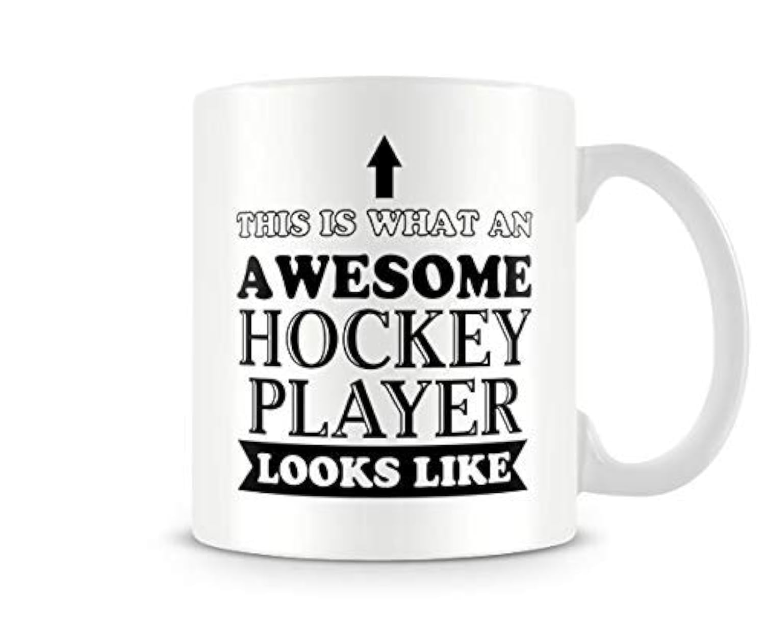 Behind the Glass - Awesome Hockey Player - Printed Sport Mug - Great Gift/Present Idea, Ceramic, 11fl.oz.