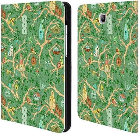 Official Anne Lambelet Birdhouse Patterns Leather Book Wallet Case Cover For Samsung Galaxy Tab A 8.0