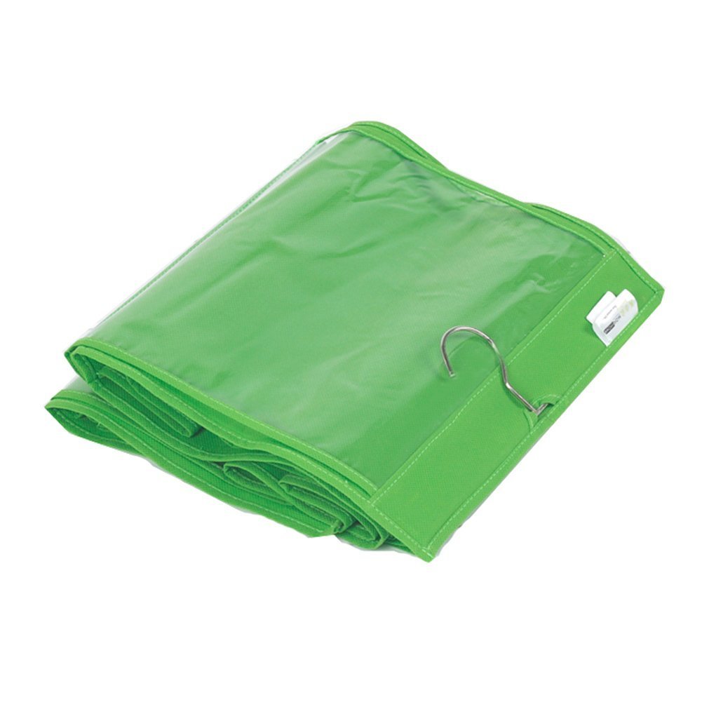 Ducomi Poppins Colgador de Bolsos y Ropa con Gancho para Armario con 6 Compartimentos (Verde)