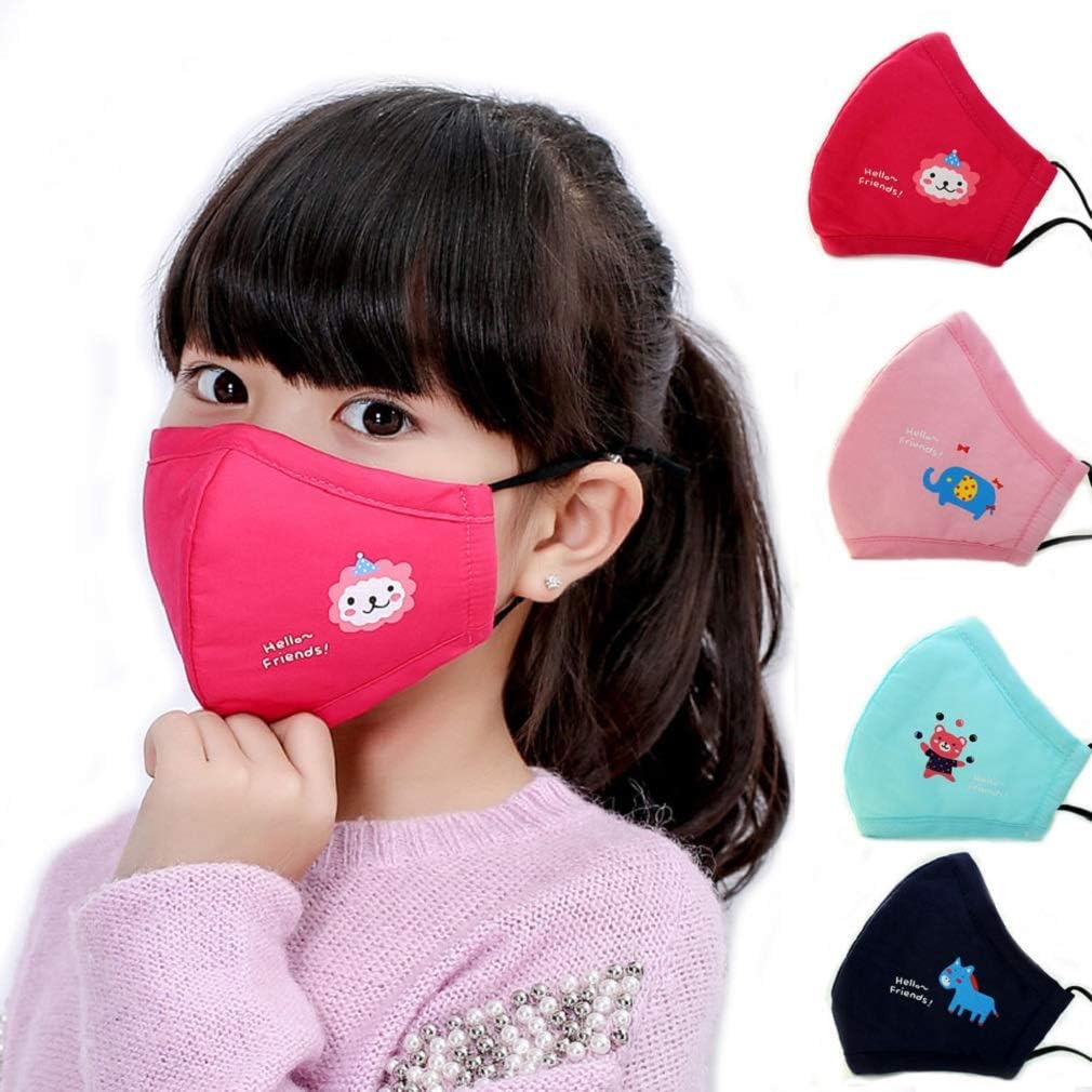 Kid's n95 particulate respirator mask Dust Mask With N95 Filters, Cartoon PM2.5 Anti Dust Pollution Mask Adjustable Straps Cotton Mouth Mask Children's Guaze Mask Dustproof Face Mask Mouth Mask