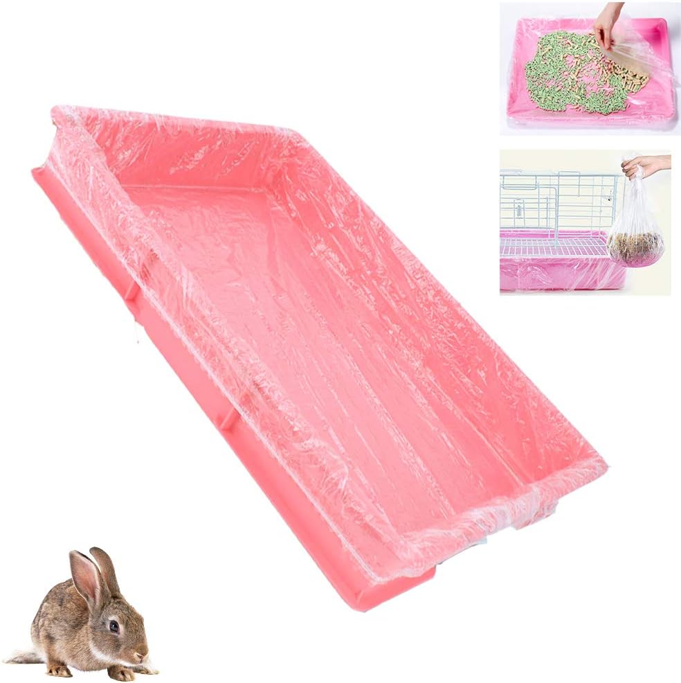 ASOCEA 10 Pack Disposable Rabbit Cage Liner Bunny Cage Plastic Mat