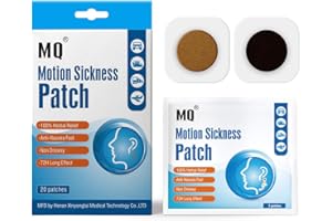 MQ Motion Sickness Patch,30 Count,Non Drowsy Sea Sickness Patches Behind Ear for Cruise Ship Travel, Waterproof Car Sick Patches Fast Acting & Long Last 72H