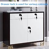 ZHIQIN 2-Piece Cabinet Plunger Drawer Lock for Wardrobe Black view 6