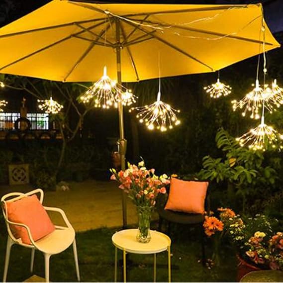 200 luces LED solares para fuego, luces solares para exteriores, luces