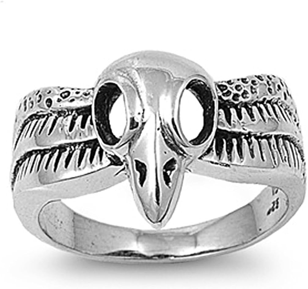 Sterling Silver Bird Ring Sterling Silver Bird Head Ring Size 12 Right Hand