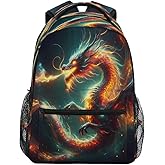 Fire Dragon Abstract Kids Backpack for Boys Girls Backpacks Student Backpack Big For Elementary School Shoulder Bag Bookbag
