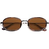 Appassal Retro Oval Sunglasses for Women Men Trendy Large Round Y2k Sunnies AP3681