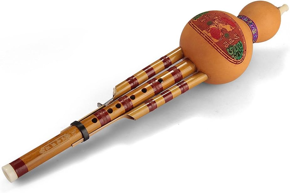 FACILLA® Chinese Hulusi Gourd Cucurbit Flute Bb Yunnan Ethnic Instrument + Case