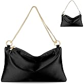 MGBPEI Women Satin Evening Handbag Wedding Prom Clutch Purse Formal Cocktail Party Clutches Shoulder Bag with 2 Bag Chains