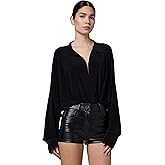 Norma Kamali Womens Super Oversized Boyfriend Nk Shirt Bodysuit