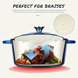 OVERMONT Enamelled Cast Iron Round Casserole Dish 5.2L with Lid view 4
