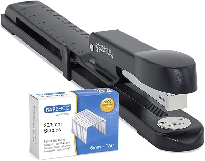 Rapesco 1464 Germ-Savvy Antibacterial Marlin Long Arm Stapler 5000 Staples