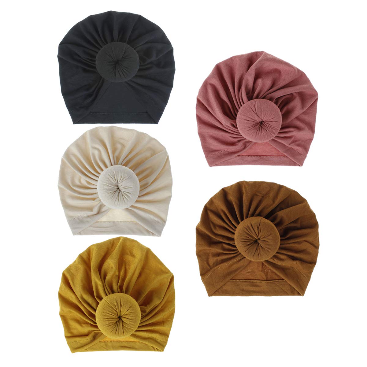 Newborn Baby Cotton Cloth Turban Toddler Rabbit Hospital Hat Ear Hat Kids Set Head Cap