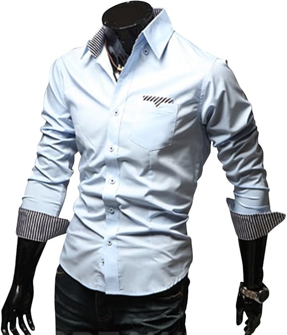 Amazon ノーブランド品 シャツ ドレスシャツ メンズ 白シャツ レギュラーカラー ドレスアップ カジュアル シャツ 通販