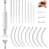 Jewdreamer Piercing Taper Ball Grabber Tool for Changing Jewelry 12G-18G | Stainless Steel Body Piercing Changing Tool Internal External Threaded Push In Piercing Threader Kit for Body Jewelry