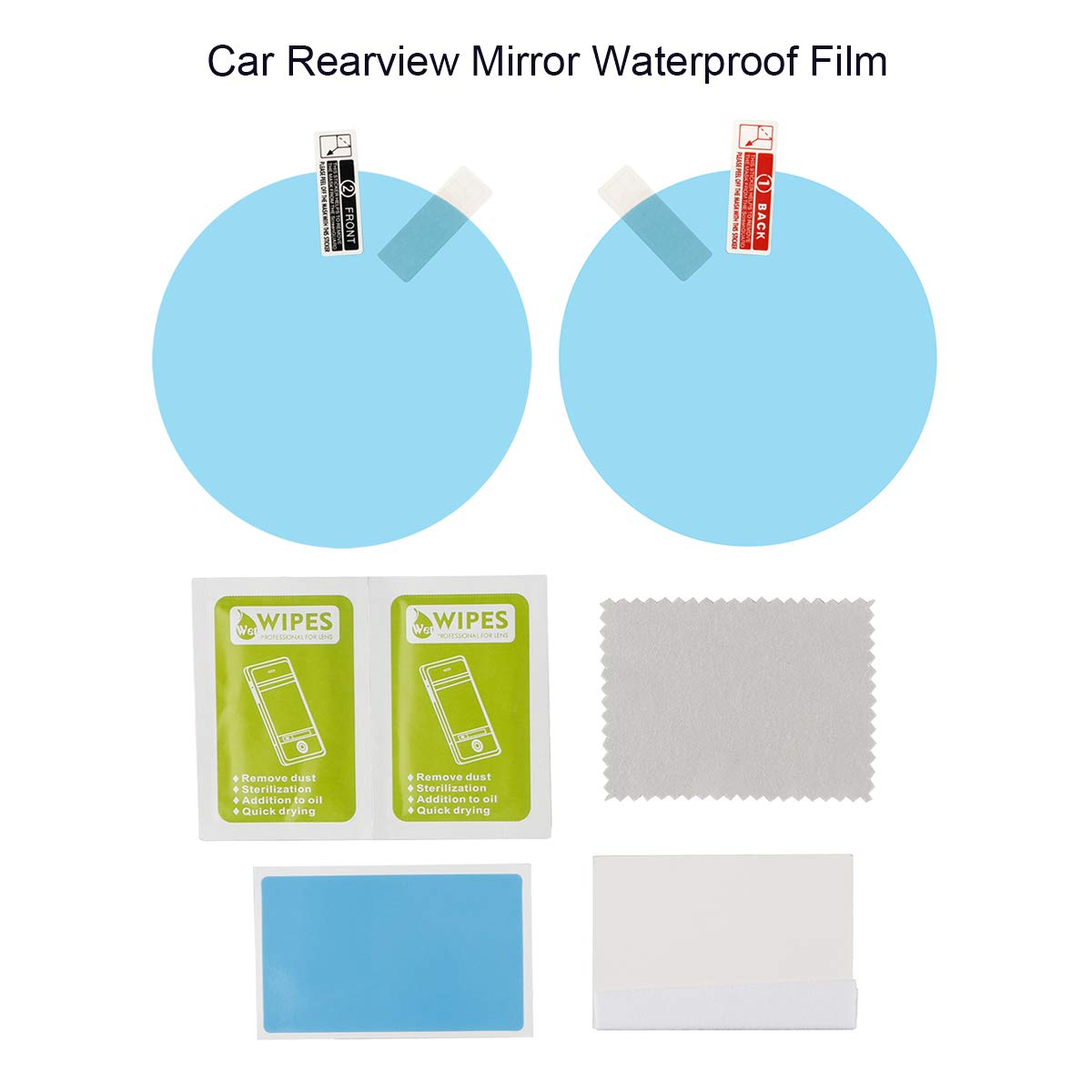 cartaoo Car Rearview Mirror Anti-Fog Waterproof Film Nano Coating Rainproof Rearview Mirror Window Protective Film Pack of 2