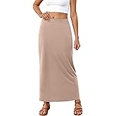 ANRABESS Maxi Skirts for Women Summer Casual Elastic Waisted Ankle Length Flowy Swing 2026 Spring Long Skirt